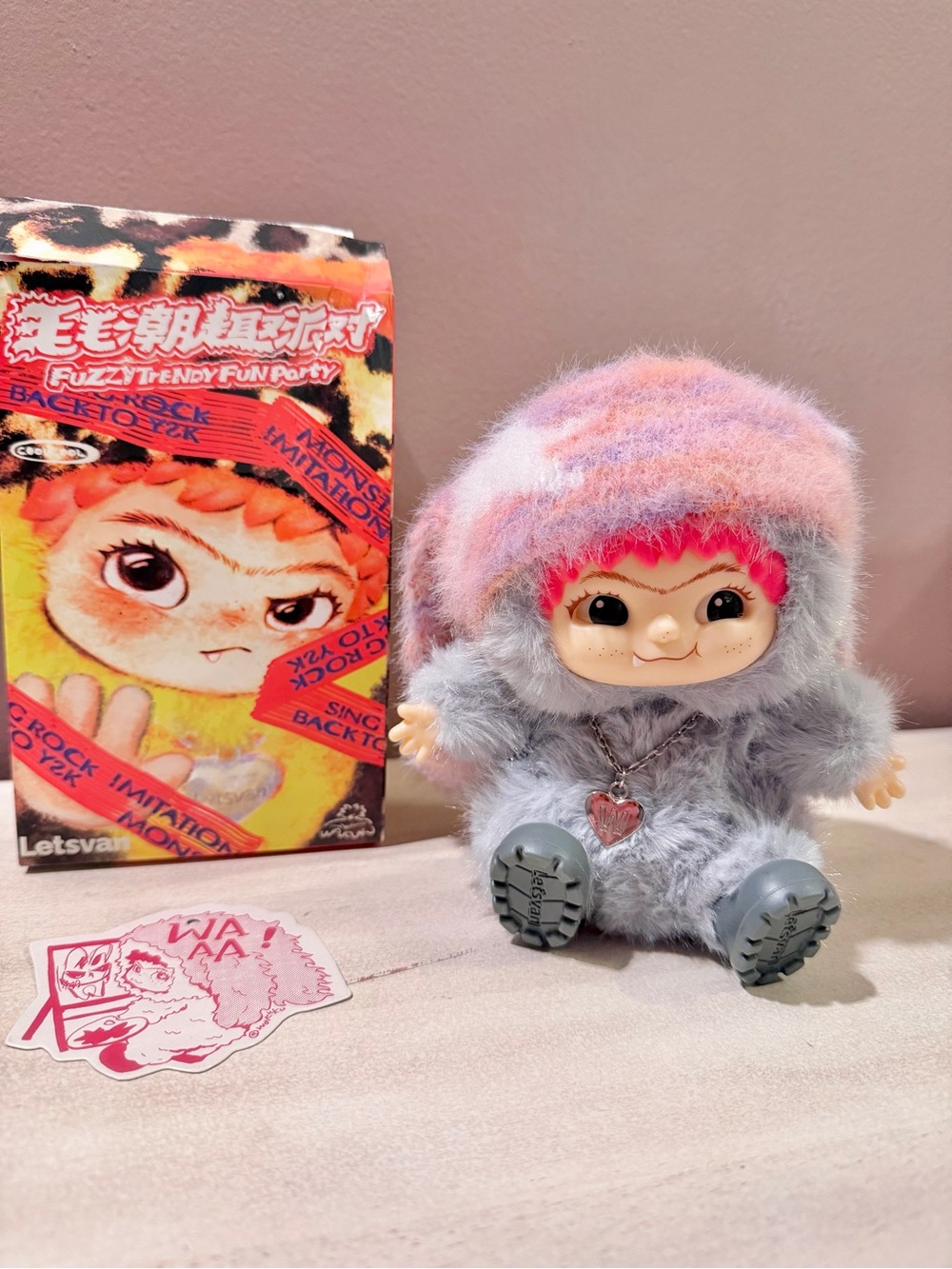 MINISO WAKUKU Fuzzy Trendy Fun Party Series Plush Blind Box-Become Rebel